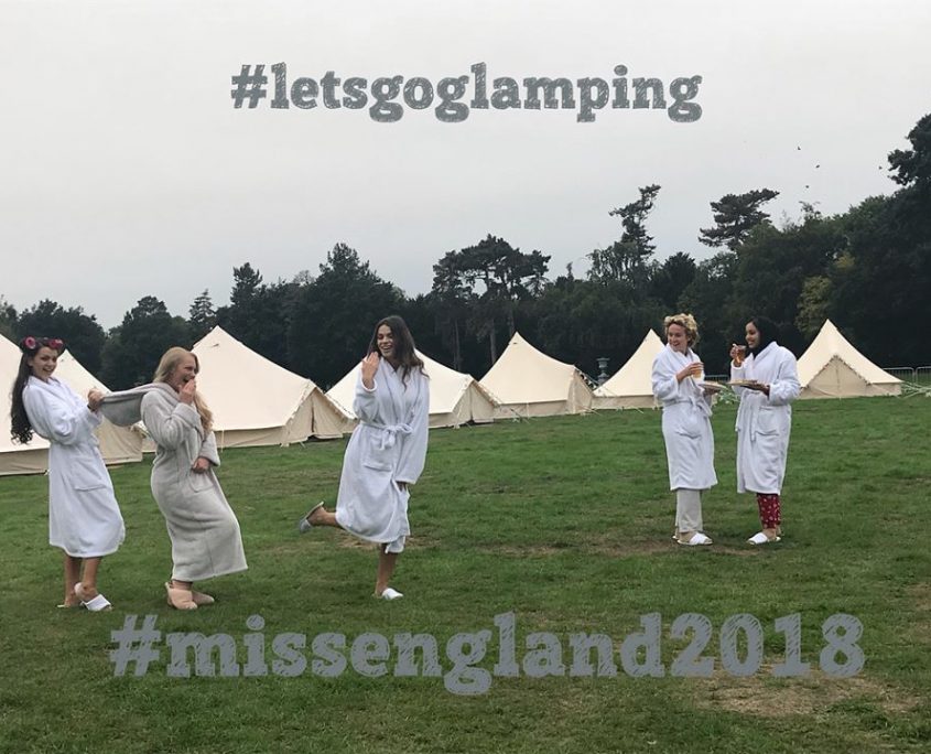 Miss England 2018 goes Glamping