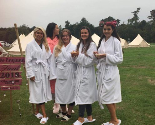 Miss England Contestants enjoying the dressing gowns